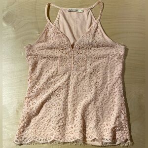 Laffaire  Peach Lace Shirt Small (NI)
